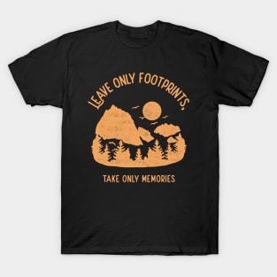 Hiking Leave Only Footprints Take Only Memories T-Shirt